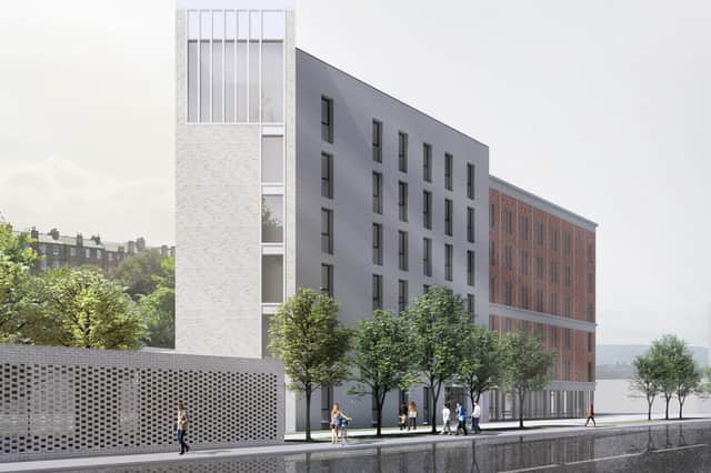 An artist's impression of the new student housing block