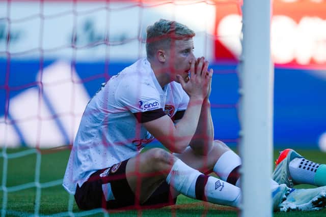 Alex Cochrane missed a costly chance against Aberdeen in Hearts' 2-0 defeat last weekend. Picture: SNS