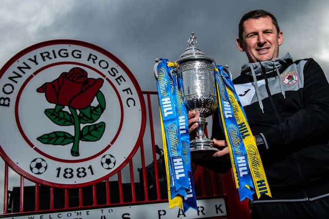 Bonnyrigg Rose manager Robbie Horn takes his side to Forres on Scottish Cup first round duty this weekend (Photo by Ross Parker / SNS Group)