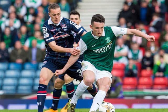 Irvine faced Hibs in the 2016 Betfred Cup final.