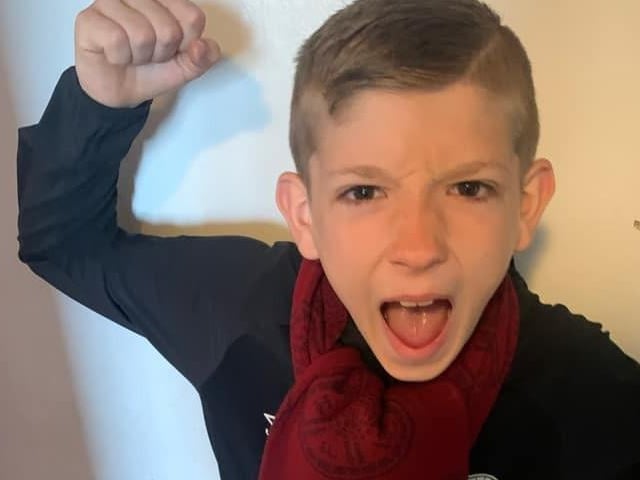 A roar of support from this youngster ...
Pic: Nichola McDonald