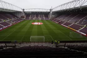 Hearts will host Dundee at Tynecastle Park on a new date after reaching the Viaplay Cup semi-finals. Pic: SNS