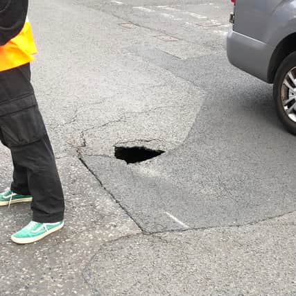 A 'sinkhole' reported on East Trinity Road, Edinburgh