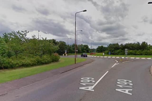 The crash happened on the A199 just south of the roundabout with the junction for the A1 at Gladsmuir, East Lothian.