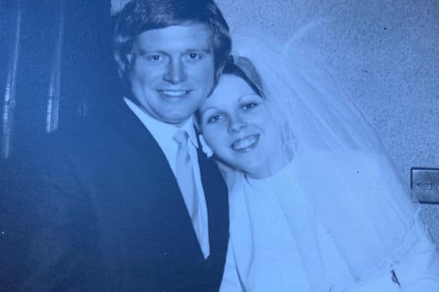 Billy and Veronica Robertson on their wedding Day. Picture: contributed