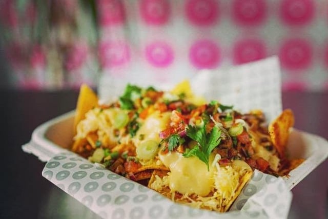 The Fat Flamingo are "global food curators" who specialise in loaded nachos, burgers, tacos and more.