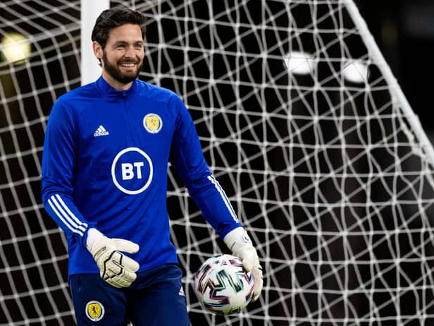 Craig Gordon was back between the sticks for Scotland in the national team's last game against the Faroe Islands. Picture: SNS