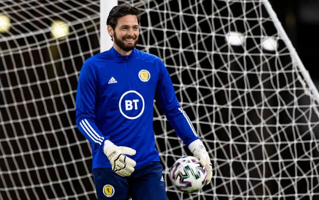 Craig Gordon was back between the sticks for Scotland in the national team's last game against the Faroe Islands. Picture: SNS