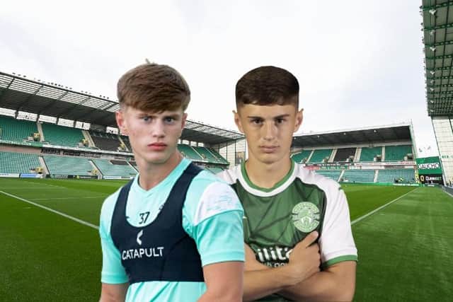Oscar, left, and Jacob MacIntyre harbour ambitions of playing together in the Hibs first team