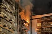 An image from social media site X, posted by Graham Simpson of the fire in Breadalbane Street in March 2024. Picture: Graham Simpson/PA Wire