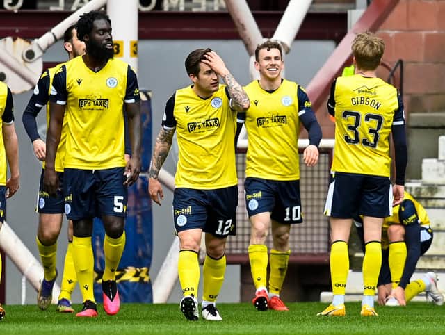 Connor Shields was the hero for Queen of the South at Tynecastle on Saturday. Picture: SNS