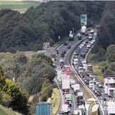 Vehicle fire sparks delays A720