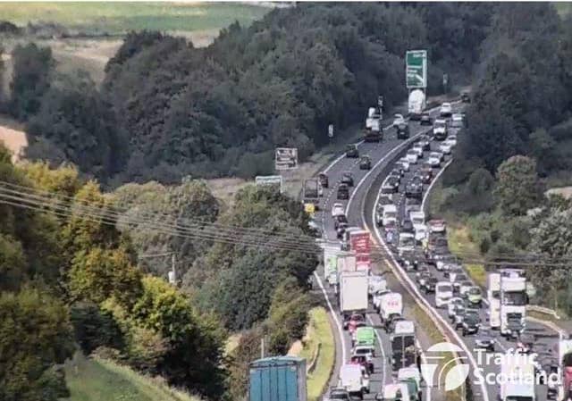 Vehicle fire sparks delays A720