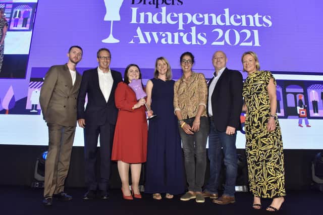 Sisi Gibreel, head of retail at Restoration Yard (centre, wearing glasses), with some of the other Drapers Independent Award winners.