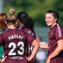 Hearts are looking to bounce back from last weekend's defeat in the Sky Sports Cup. Credit: (© ScottishPower Women’s Premier League | Malcolm Mackenzie)
