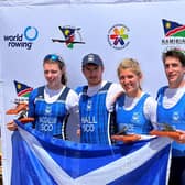 Edinburgh University’s Isla MacCallum is pictured on the left of the group alongside  Gregor Hall,  Laura McKenzie and Sam Scrimgeour.