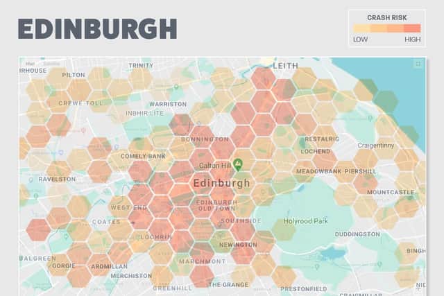 CarMoney has used CrashMap.co.uk to find the number of crashes and where they occurred across each city and recorded the most dangerous roads in a heat map.