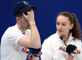 Great Britain's Bruce Mouat and Jenn Dodds could not hide their disappointment after their mixed doubles semi-final defeat to Norway in Beijing