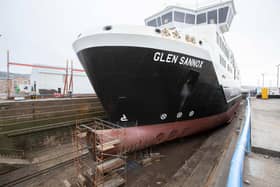 The Glen Sannox, one of two partially-completed vessels at the centre of the ferries fiasco.  Picture: Mark Gibson.