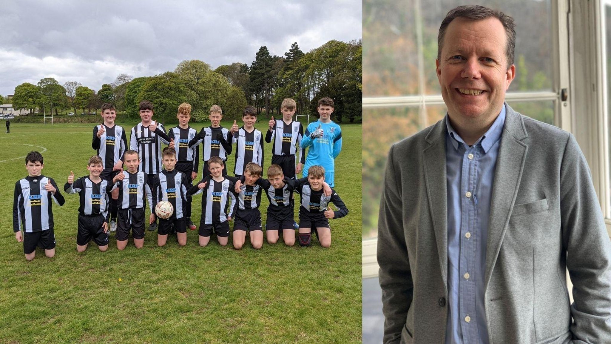 National clinical director shows support for children's athletic team in Leith raising funds for a new kit
