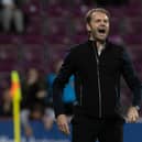 Hearts manager Robbie Neilson during the Premier Sports Cup tie against Kilmarnock.