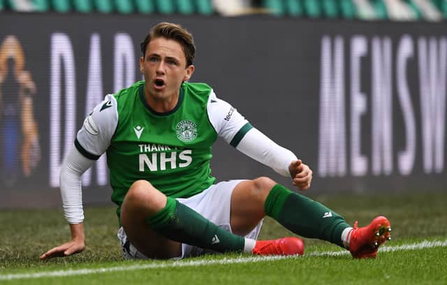 Scott Allan pictured during Hibs' goalless draw with Motherwell last month