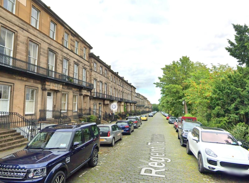 A stone's throw from the Palace of Holyroodhouse, Regent Terrace is made up of classical townhouses and includes the United States Consulate. House prices average around £1,529,000