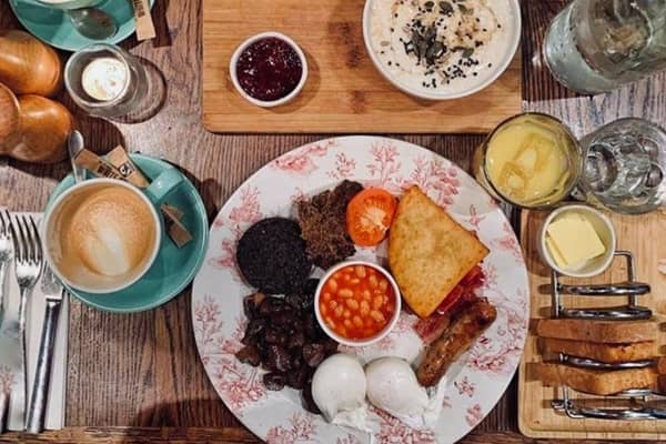 Found in Bruntsfield Place, Montpeliers serves brunch scran like The Full Monty - Chargrilled chicken, Christies pork sausages, Ayrshire bacon, eggs, potato scone, Scottish minute steak, Heatherfield haggis, black pudding, tomato - as well as pancakes, breakfast butties and more. Photo: Montpeliers