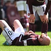 Hearts striker Liam Boyce has a cruciate ligament injury.