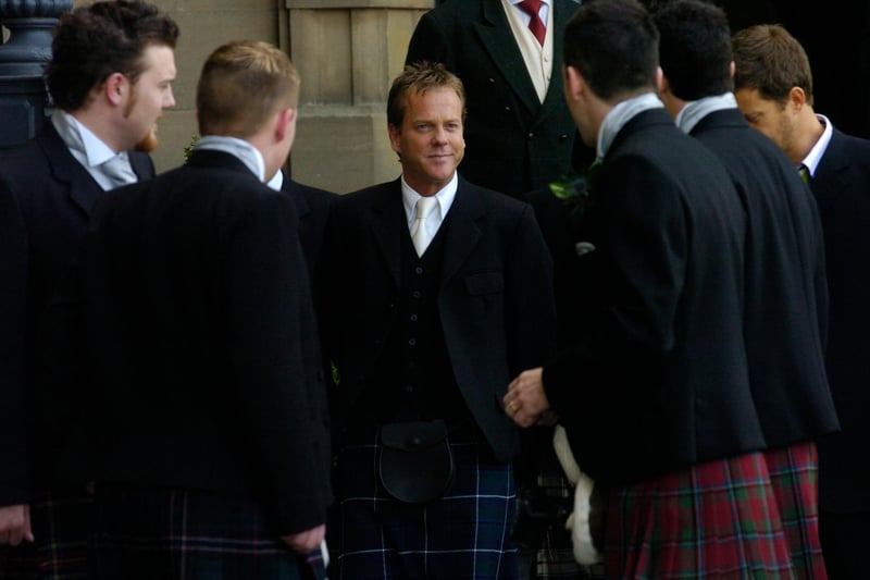 American actor Kiefer Sutherland was in Edinburgh in 2013, staying in the Scotsman Hotel, for his step-daughter's wedding. Keifer and his son-in-law to be, with friends, walked from the hotel to the City Chambers where the ceremony was to be held. Evening News reader Laura Ferguson said she met Kiefer Sutherland at the City Chambers.