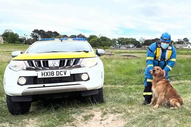 The golden retriever had swam far out and was not replying to calls from its owner (Photo: North Berwick Coastguard Rescue Team).
