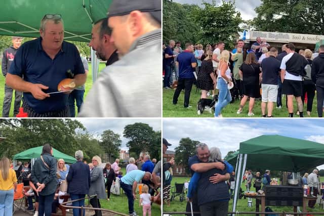 Hundreds gathered on Leith Links yesterday to wish Mike well. One regular, Jenny Tokarz, who has frequented Mike’s food van for the last 15 years said ‘he’s the loveliest man and the kindest man as well’ adding ‘we’re going to really really miss him with all our hearts.'  Mike’s mum, Christine, said ‘the thing about Michael is that he’s got a heart of gold and he always has and I’m glad that he’s doing well’