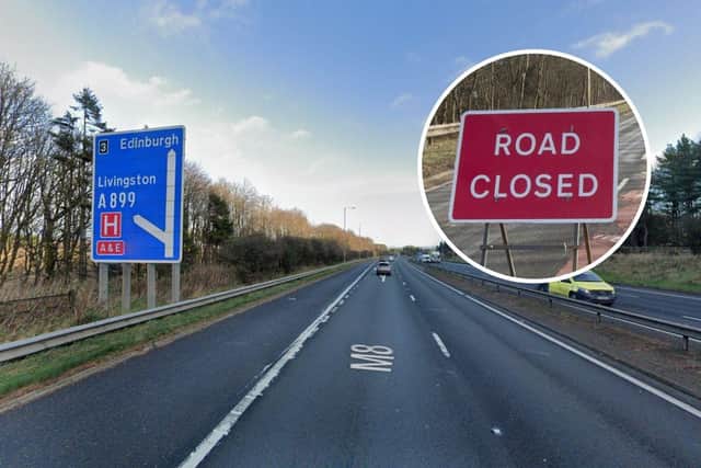 The M8 Junction 3 slip-road into Livingston will be closed for five months.
