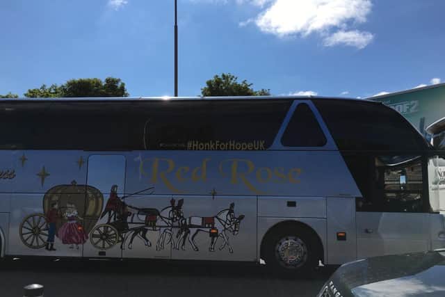 Honk for Hope in Edinburgh: Watch as a procession of coaches disrupt city centre in protest