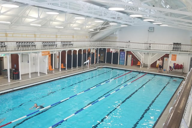 Double width lanes are in operation at Leith Victoria in order to ensure there is no contact between swimmers.