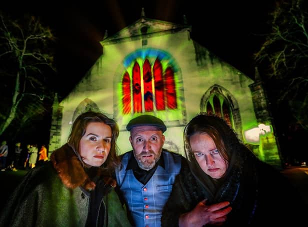 Tam O’Shanter, Tales & Whisky comes to Edinburgh, performed by Fiona Herbert, Shian Denovan and Andy Dickinson.
Pic by: Jim Devine