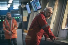 Mark Bonnar as Alwyn in Amazon Prime's sci-fi, supernatural thriller, The Rig, filmed in Scotland, much of it in his native Leith (Picture: Amazon Prime)