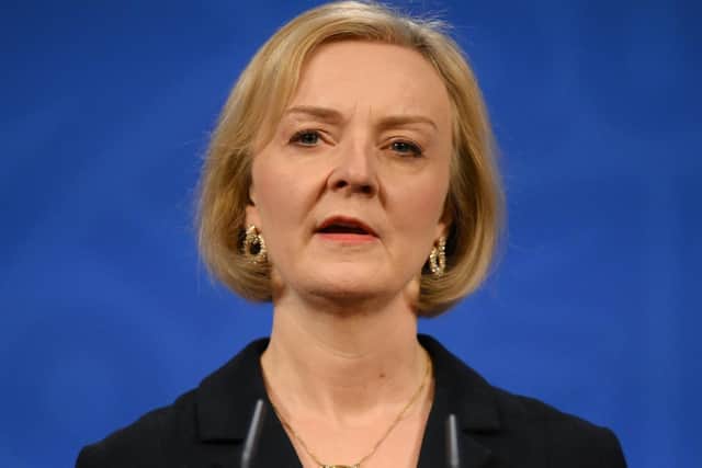 Liz Truss made no apology to families who saw their mortgages soar after the mini-budget and blamed 'a powerful economic establishment' (Picture: Daniel Leal/PA Wire)