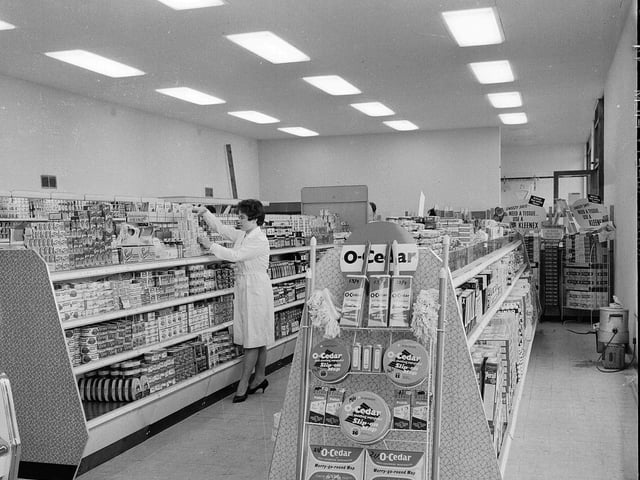 The recently-opened St Cuthberts Co-operative Association shop in Currie in October 1961.