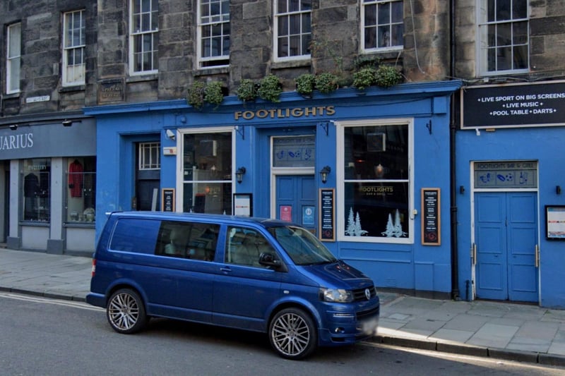 Footlights Bar and Grill in Spittal Street is a classic pub serving Scottish food and burgers, with two giant laser screens and six large TVs for watching live sport.