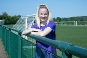Abbie Ferguson signed a two-year deal at the club. Credit: Hibernian FC