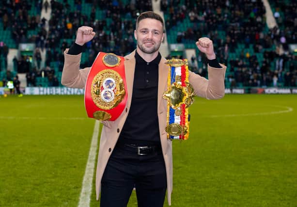 Hibs fan Josh Taylor wants to fight at Easter Road.