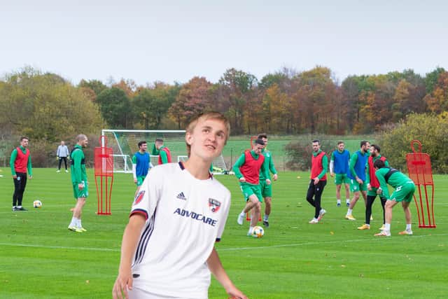Thomas Roberts, inset, will begin a trial spell with Hibs after completing a period of quarantine