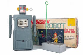 A rare 1957 Radicon toy robot, owned by Lee Garrett from Edinburgh, has been valued at thousands of pounds (Picture: McTear's Auctioneers/PA Wire)