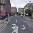 Car hit four people and struck a stationary taxi at Cowgate