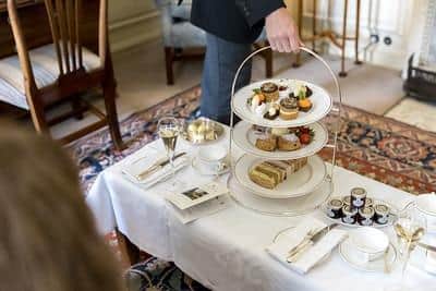 Sweet and savoury treats served for champagne afternoon tea. Image: Annapurna Mellor