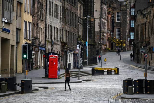 The Royal Mile would normally be bustling at this time of year but has been empty since lockdown began