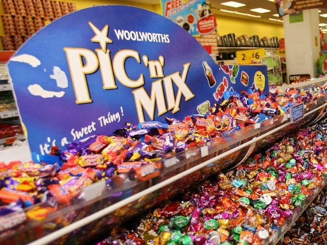 Woolies' Pick 'n' Mix was hugely popular with children and adults alike.