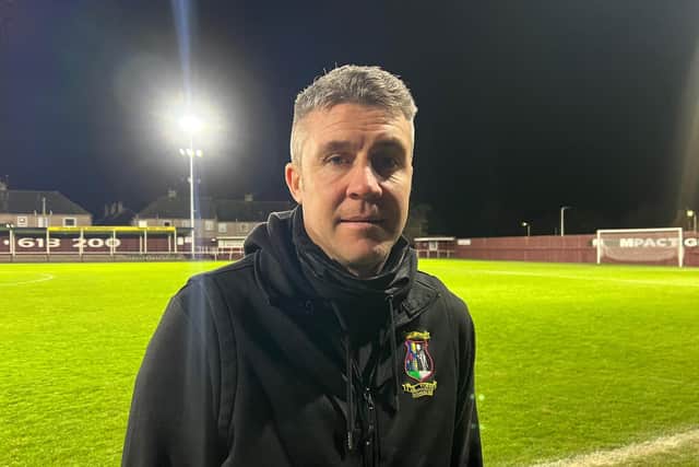 Tranent boss Colin Nish is keeping a lid on expectations as his team go into two huge games in the Lowland League promotion race. Picture: Phil Johnson