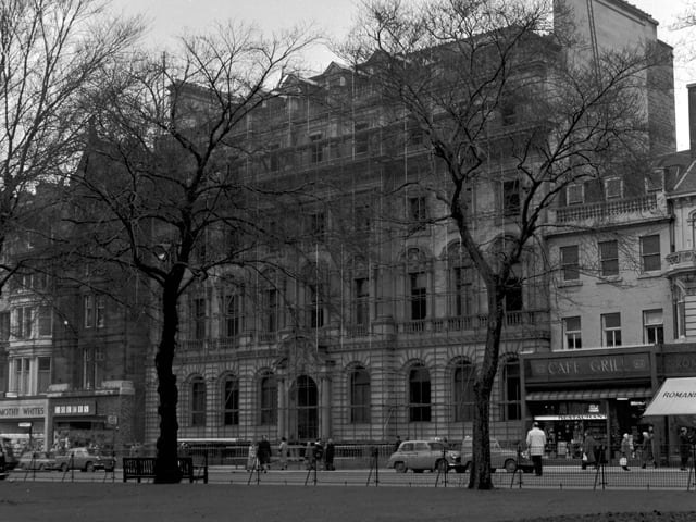 North British and Mercantile Insurance Company building on Princes Street in 1965. This became the site of the now closed British Home Stores (BHS).